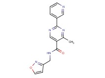 N-(isoxazol-3-ylmethyl)-4-methyl-2-pyridin-3-ylpyrimidine-5-carboxamide