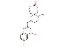 4-[(6-fluoro-4-hydroxy-2-quinolinyl)methyl]-1-methyl-1,4,9-triazaspiro[5.6]dodecan-10-one