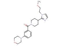 4-[3-({4-[1-(2-methoxyethyl)-1H-imidazol-2-yl]piperidin-1-yl}carbonyl)phenyl]morpholine
