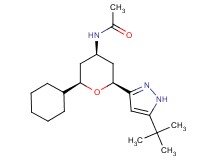 N-[(2S*,4R*,6R*)-2-(5-tert-butyl-1H-pyrazol-3-yl)-6-cyclohexyltetrahydro-2H-pyran-4-yl]acetamide