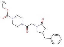 ethyl 4-[(4-benzyl-2-oxopyrrolidin-1-yl)acetyl]piperazine-1-carboxylate