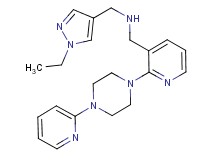 1-(1-ethyl-1H-pyrazol-4-yl)-N-({2-[4-(2-pyridinyl)-1-piperazinyl]-3-pyridinyl}methyl)methanamine