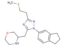 3-({1-(2,3-dihydro-1H-inden-5-yl)-3-[2-(methylthio)ethyl]-1H-1,2,4-triazol-5-yl}methyl)morpholine