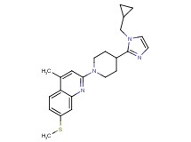 2-{4-[1-(cyclopropylmethyl)-1H-imidazol-2-yl]piperidin-1-yl}-4-methyl-7-(methylthio)quinoline