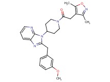 3-{1-[(3,5-dimethyl-4-isoxazolyl)acetyl]-4-piperidinyl}-2-(3-methoxybenzyl)-3H-imidazo[4,5-b]pyridine