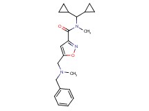 5-{[benzyl(methyl)amino]methyl}-N-(dicyclopropylmethyl)-N-methylisoxazole-3-carboxamide