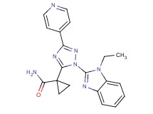1-[1-(1-ethyl-1H-benzimidazol-2-yl)-3-pyridin-4-yl-1H-1,2,4-triazol-5-yl]cyclopropanecarboxamide