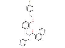 N-{3-[2-(4-fluorophenyl)ethoxy]benzyl}-N-(4-pyridinylmethyl)-1-naphthamide