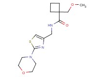 1-(methoxymethyl)-N-[(2-morpholin-4-yl-1,3-thiazol-4-yl)methyl]cyclobutanecarboxamide