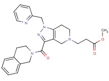 methyl 3-[3-(3,4-dihydro-2(1H)-isoquinolinylcarbonyl)-1-(2-pyridinylmethyl)-1,4,6,7-tetrahydro-5H-pyrazolo[4,3-c]pyridin-5-yl]propanoate