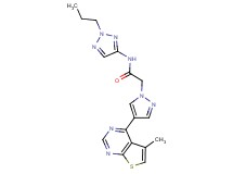 2-[4-(5-methylthieno[2,3-d]pyrimidin-4-yl)-1H-pyrazol-1-yl]-N-(2-propyl-2H-1,2,3-triazol-4-yl)acetamide