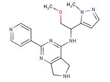 N-[2-methoxy-1-(1-methyl-1H-pyrazol-5-yl)ethyl]-2-(4-pyridinyl)-6,7-dihydro-5H-pyrrolo[3,4-d]pyrimidin-4-amine