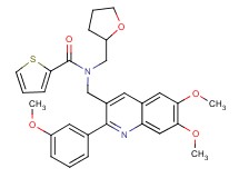 N-{[6,7-dimethoxy-2-(3-methoxyphenyl)-3-quinolinyl]methyl}-N-(tetrahydro-2-furanylmethyl)-2-thiophenecarboxamide