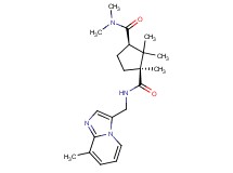 (1S*,3R*)-N~3~,N~3~,1,2,2-pentamethyl-N~1~-[(8-methylimidazo[1,2-a]pyridin-3-yl)methyl]-1,3-cyclopentanedicarboxamide
