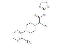 2-[4-(3-cyanopyrazin-2-yl)piperazin-1-yl]-N-1,3-thiazol-2-ylpropanamide