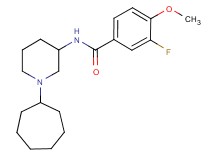 N-(1-cycloheptyl-3-piperidinyl)-3-fluoro-4-methoxybenzamide