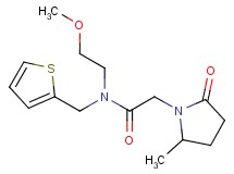 N-(2-methoxyethyl)-2-(2-methyl-5-oxopyrrolidin-1-yl)-N-(2-thienylmethyl)acetamide