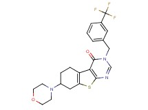 7-(4-morpholinyl)-3-[3-(trifluoromethyl)benzyl]-5,6,7,8-tetrahydro[1]benzothieno[2,3-d]pyrimidin-4(3H)-one