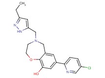 7-(5-chloropyridin-2-yl)-4-[(3-ethyl-1H-pyrazol-5-yl)methyl]-2,3,4,5-tetrahydro-1,4-benzoxazepin-9-ol