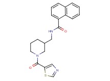 N-{[1-(1,3-thiazol-5-ylcarbonyl)-3-piperidinyl]methyl}-1-naphthamide