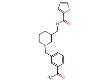 N-{[1-(3-acetylbenzyl)-3-piperidinyl]methyl}-2-thiophenecarboxamide