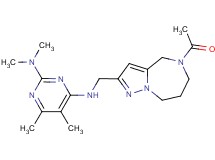 N~4~-[(5-acetyl-5,6,7,8-tetrahydro-4H-pyrazolo[1,5-a][1,4]diazepin-2-yl)methyl]-N~2~,N~2~,5,6-tetramethylpyrimidine-2,4-diamine