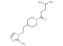 4-[2-(2-methyl-1H-imidazol-1-yl)ethyl]-1-(4-methylpentanoyl)piperidine trifluoroacetate