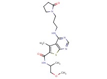 N-(2-methoxy-1-methylethyl)-5-methyl-4-{[3-(2-oxo-1-pyrrolidinyl)propyl]amino}thieno[2,3-d]pyrimidine-6-carboxamide