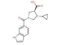 (3S*,4S*)-4-cyclopropyl-1-(1H-indol-6-ylcarbonyl)pyrrolidine-3-carboxylic acid