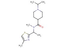 1-isopropyl-N-methyl-N-[1-(4-methyl-1,3-thiazol-2-yl)ethyl]-4-piperidinecarboxamide