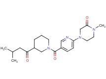 1-methyl-4-(5-{[3-(3-methylbutanoyl)piperidin-1-yl]carbonyl}pyridin-2-yl)piperazin-2-one