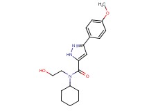 N-cyclohexyl-N-(2-hydroxyethyl)-3-(4-methoxyphenyl)-1H-pyrazole-5-carboxamide