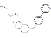 N-methyl-N-({5-[4-(3-pyridinyl)benzyl]-4,5,6,7-tetrahydropyrazolo[1,5-a]pyrazin-2-yl}methyl)-1-propanamine