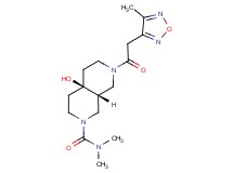 (4aR*,8aR*)-4a-hydroxy-N,N-dimethyl-7-[(4-methyl-1,2,5-oxadiazol-3-yl)acetyl]octahydro-2,7-naphthyridine-2(1H)-carboxamide