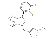 (2R*,3S*,6R*)-3-(2,3-difluorophenyl)-5-[(1-methyl-1H-pyrazol-4-yl)methyl]-1,5-diazatricyclo[5.2.2.0~2,6~]undecane