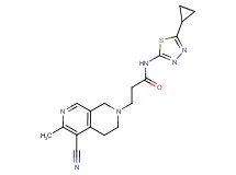 3-(5-cyano-6-methyl-3,4-dihydro-2,7-naphthyridin-2(1H)-yl)-N-(5-cyclopropyl-1,3,4-thiadiazol-2-yl)propanamide