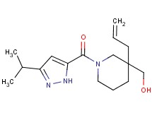 {3-allyl-1-[(3-isopropyl-1H-pyrazol-5-yl)carbonyl]-3-piperidinyl}methanol