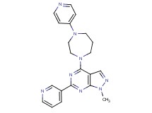 1-methyl-6-(3-pyridinyl)-4-[4-(4-pyridinyl)-1,4-diazepan-1-yl]-1H-pyrazolo[3,4-d]pyrimidine