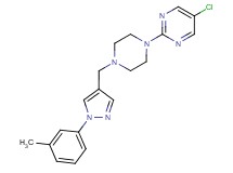 5-chloro-2-(4-{[1-(3-methylphenyl)-1H-pyrazol-4-yl]methyl}piperazin-1-yl)pyrimidine
