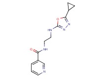 N-{2-[(5-cyclopropyl-1,3,4-oxadiazol-2-yl)amino]ethyl}nicotinamide