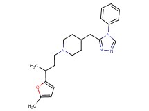 1-[3-(5-methyl-2-furyl)butyl]-4-[(4-phenyl-4H-1,2,4-triazol-3-yl)methyl]piperidine