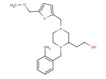 2-[4-{[5-(methoxymethyl)-2-furyl]methyl}-1-(2-methylbenzyl)-2-piperazinyl]ethanol