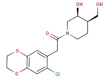 (3S*,4R*)-1-[(7-chloro-2,3-dihydro-1,4-benzodioxin-6-yl)acetyl]-4-(hydroxymethyl)-3-piperidinol