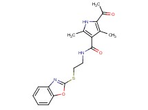 5-acetyl-N-[2-(1,3-benzoxazol-2-ylthio)ethyl]-2,4-dimethyl-1H-pyrrole-3-carboxamide