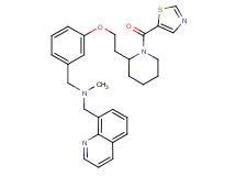 N-methyl-1-(8-quinolinyl)-N-(3-{2-[1-(1,3-thiazol-5-ylcarbonyl)-2-piperidinyl]ethoxy}benzyl)methanamine