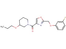 1-({2-[(3-fluorophenoxy)methyl]-1,3-oxazol-4-yl}carbonyl)-3-propoxypiperidine