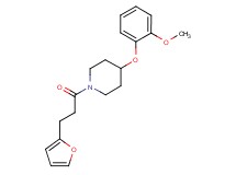 1-[3-(2-furyl)propanoyl]-4-(2-methoxyphenoxy)piperidine