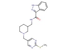 N-[(1-{[2-(methylthio)-5-pyrimidinyl]methyl}-3-piperidinyl)methyl]-1H-indazole-3-carboxamide