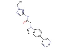 N-(2-ethyl-2H-1,2,3-triazol-4-yl)-2-(5-pyrimidin-5-yl-1H-indol-1-yl)acetamide