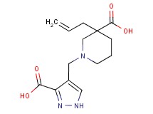 3-allyl-1-[(3-carboxy-1H-pyrazol-4-yl)methyl]piperidine-3-carboxylic acid
